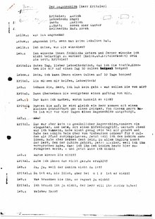 Der Regenschirm (Herr Kritzler) script page 1